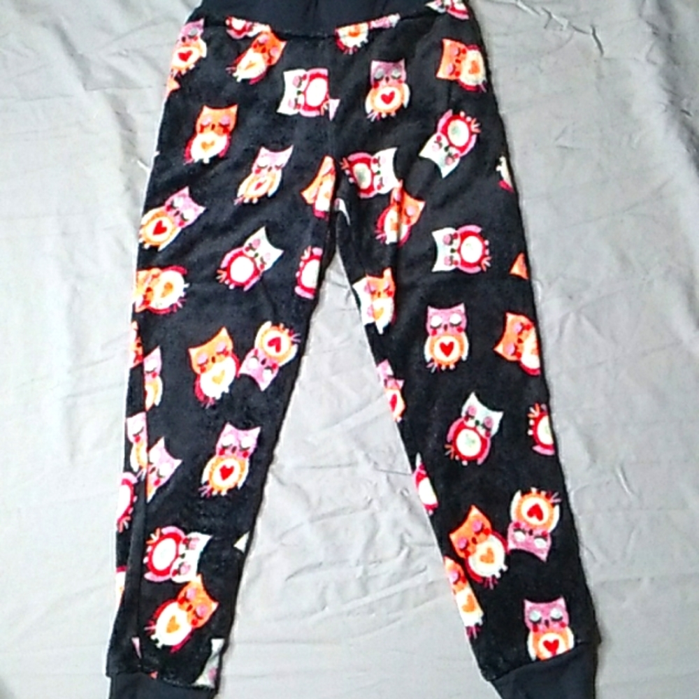 10-12 kids owl pajama pants